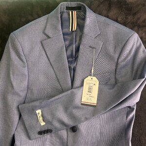 Ben Sherman Blue Blazer Jacket 34S Polyester Viscose Stretch